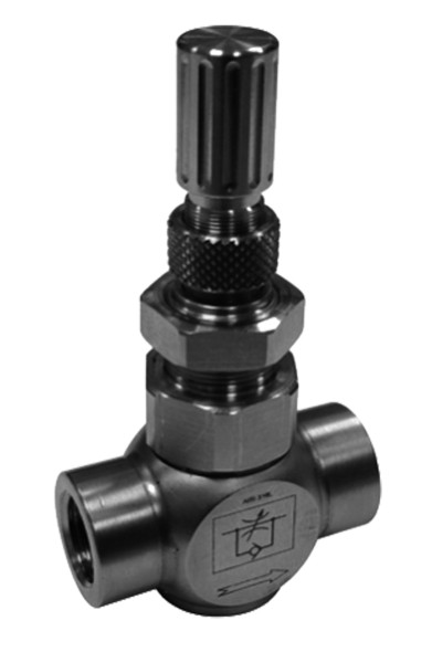 Edelstahl-Drosselrückschlagventil,1/2" NPT