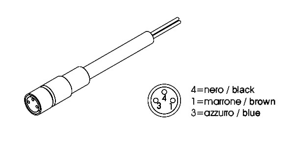 Verlängerungsleitung 2-adrig (REED), 2.5m, Stecker