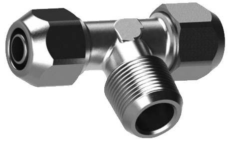 T-Einschraubanschluss 6/4 mm-1/8", konisches Gewi