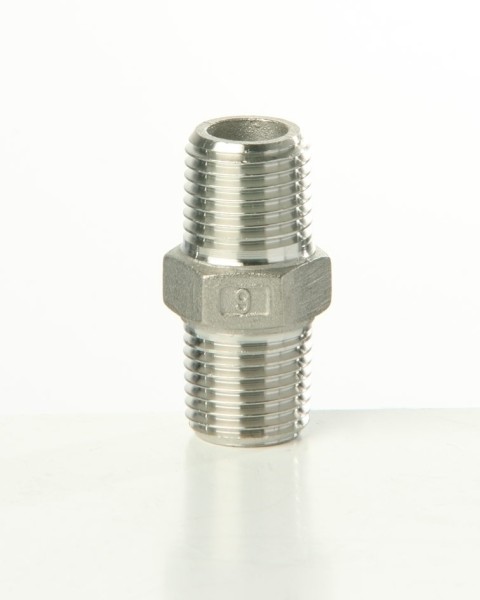 Doppelnippel keg. VA 1/8'' - 1/4'' BSP