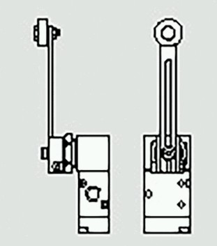 3/2- Wege- Rollenkipphebelventil, NC, monostabil-