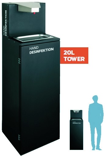 HandClean: Handdesinfektionsgerät, Tower für Kanis