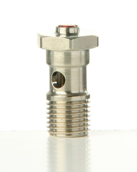 einfache Hohlschraube 1/8'' mit Druckanzeige