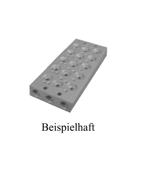 Grundplatte 3-fach, 1/4"