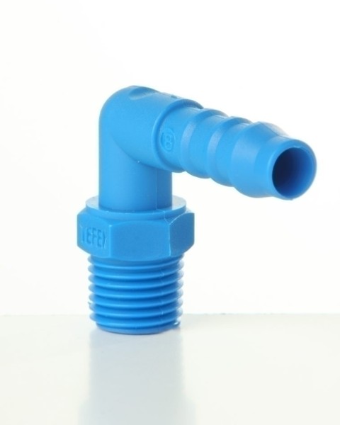 Winkel-Einschraubtülle mit Flansch 10mm - 1/2''