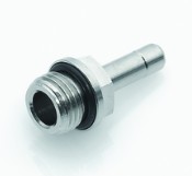 Einschraubsteck-Stutzen 4 mm M5, MS-vernickelt