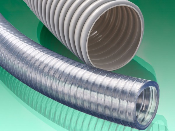 Kristall-transparenter Saug- und Druckschlauch